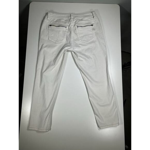 Miss Me Jeans Women’s 31 (32) White Mid Rise Easy Ankle Skinny Zipper Pockets - Picture 10 of 15